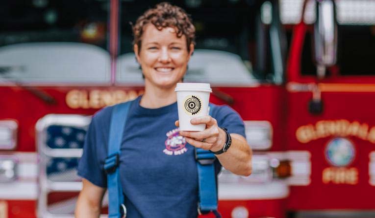 First responders save 50% off all coffee drinks